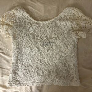 Floral Lace Blouse - Cream